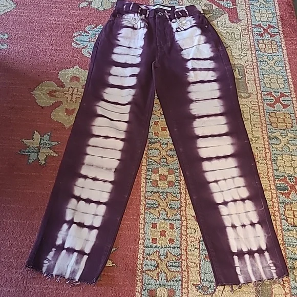 NWT PACSUN HIGH RISE STRAIGHT TIE DYE JEANS - Picture 4 of 10